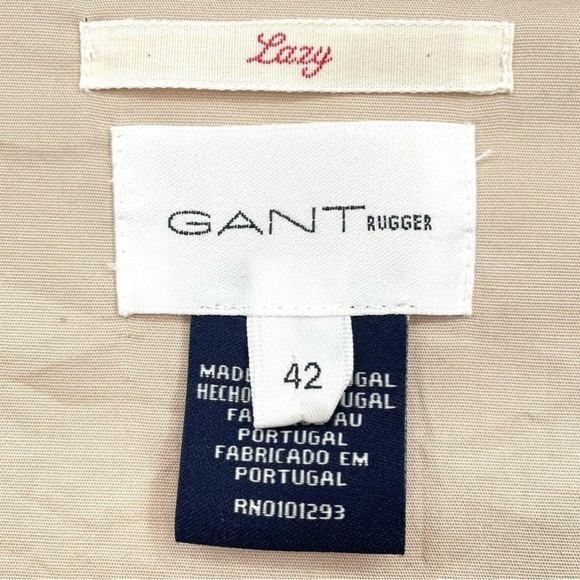 GANT Rugger Lazy Top Cotton Blouse Tunic Designer Luxury Size UK42 USA L Beige - Picture 8 of 10